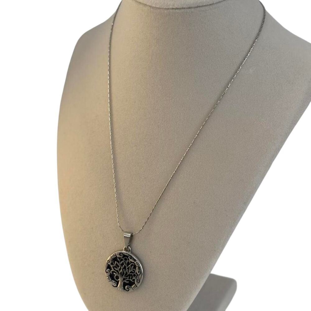 Tree of Life Necklace Silver Pendant Celtic Norse Viking Stainless Steel - Picture 5 of 6